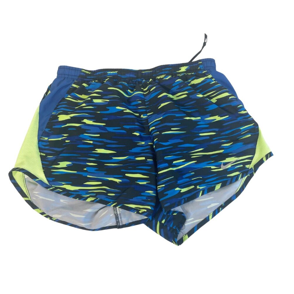 Nike Dri-Fit Tempo Running Athletic Shorts Blue Sz XS Womens Lined Stretch Camo